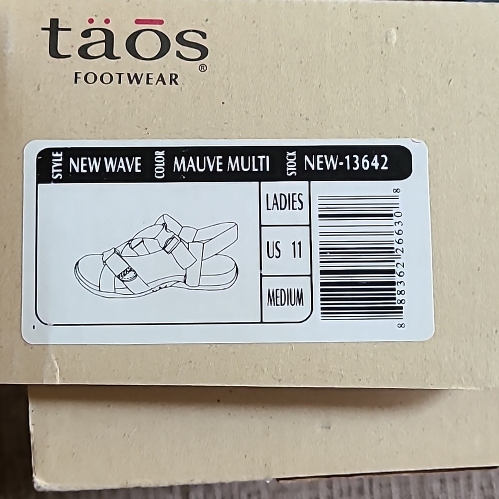 Taos New Wave Sandals Womens Size 11 Mauve - Picture 4 of 5
